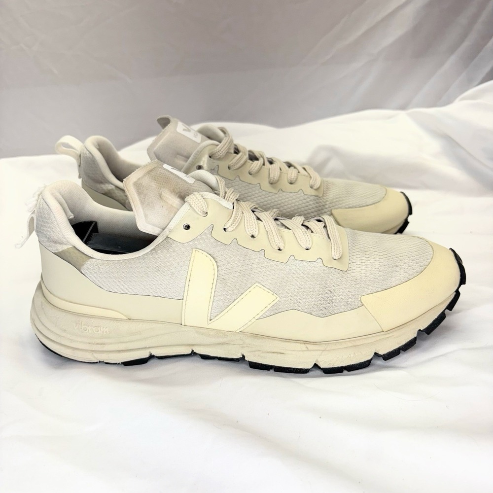 Veja Men’s Athletic Sneakers in Cream and White